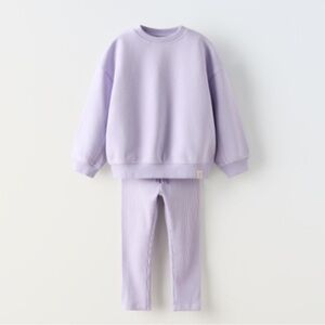 Zara Light Purple Sweatshirt Set